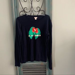 J. Crew navy lovebird sweater ❤️